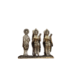 Brass Ram Darbar Idol | 3" x 4" x 2.5" (7.6 x 10.2 x 6.4 cm) | 236g Lightweight Sacred Art | Travel-Friendly Divine Family | Premium Collection